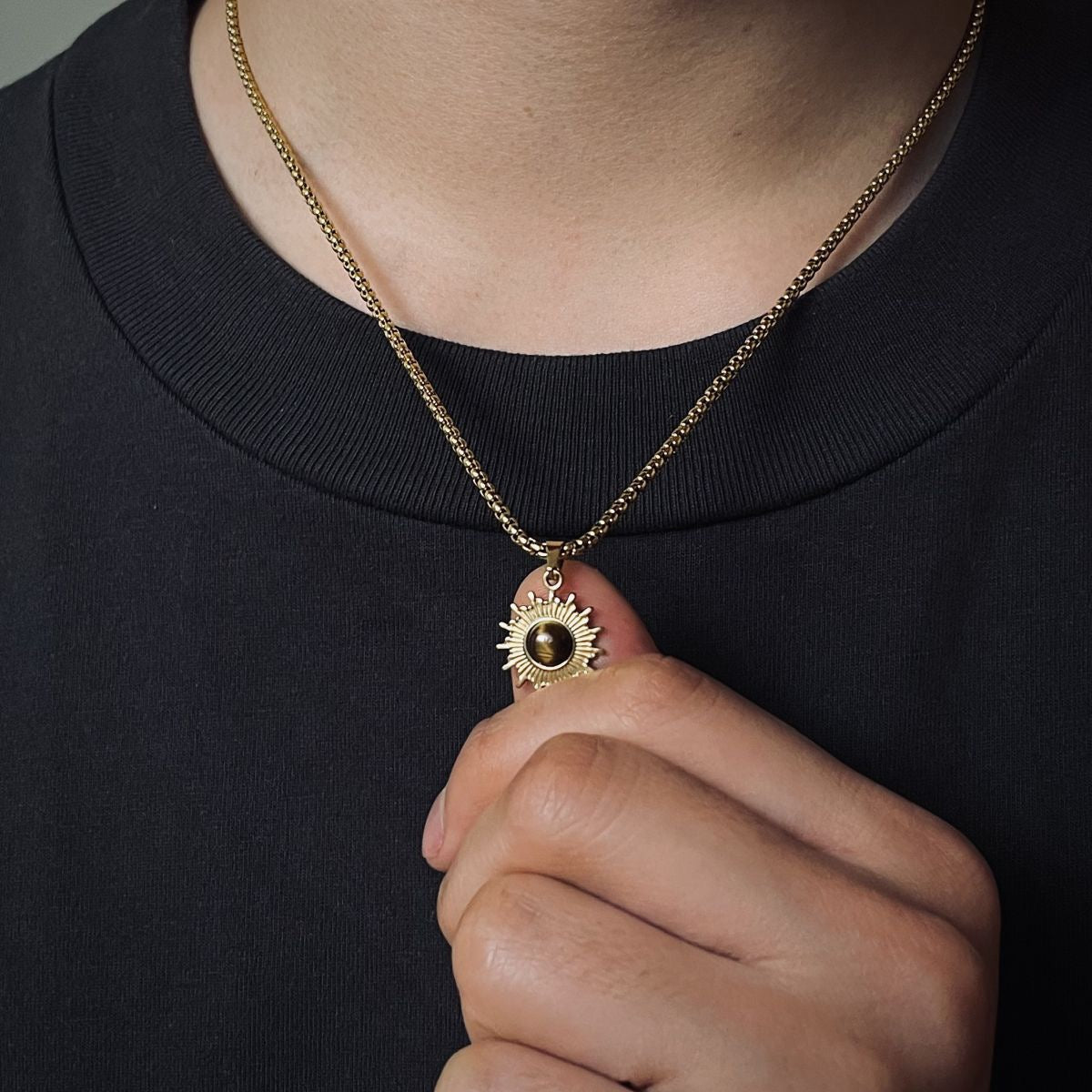 14K Gold American Style Sunflower Chain