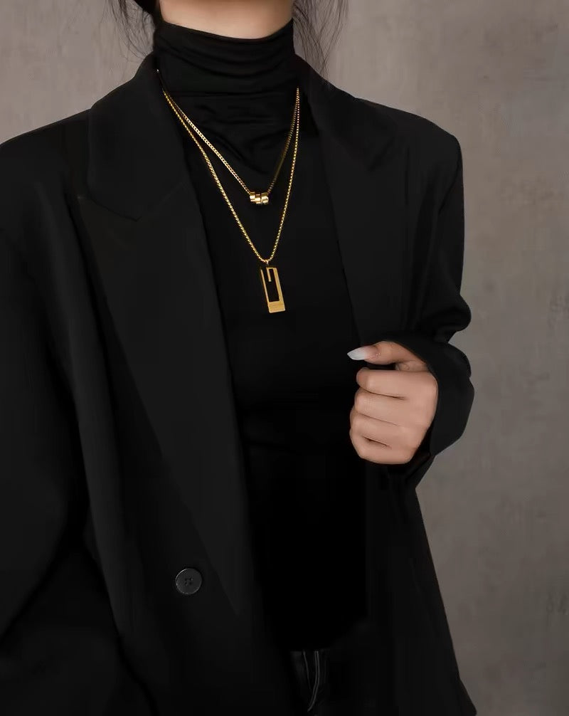 14K Gold Double Layer Necklace