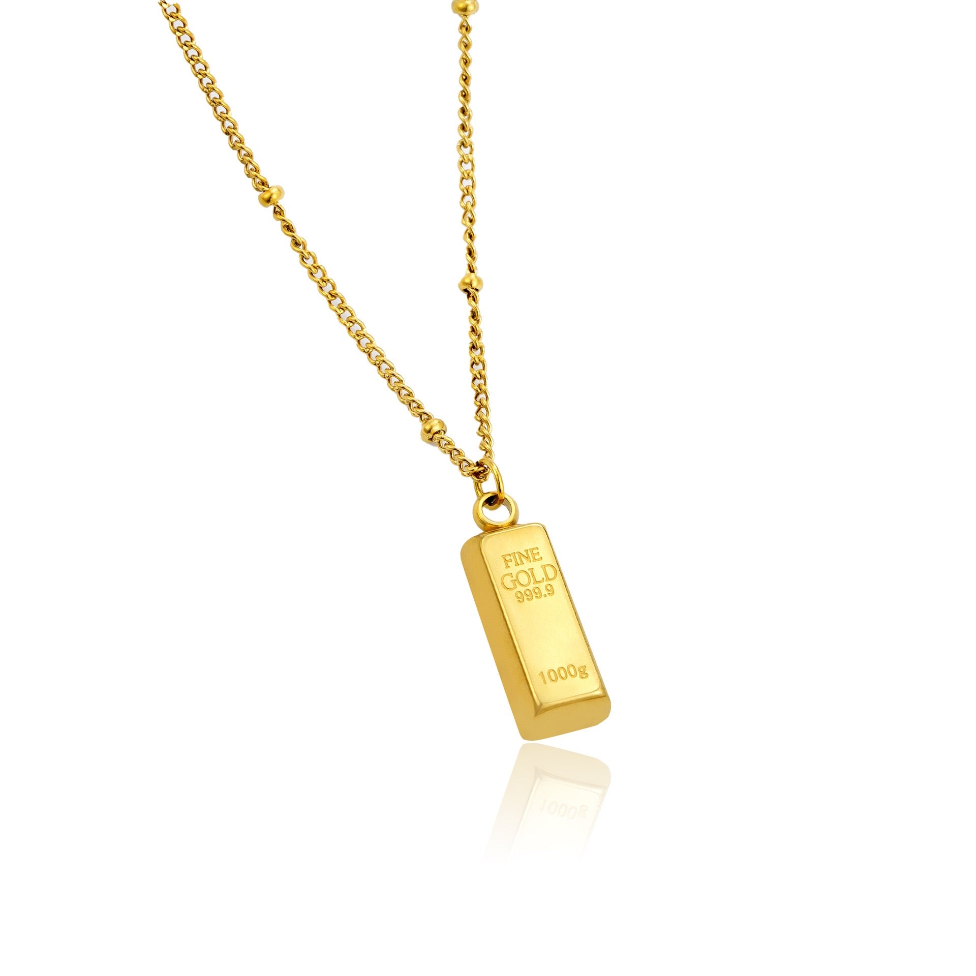 14K Gold Elegant Bar Necklace
