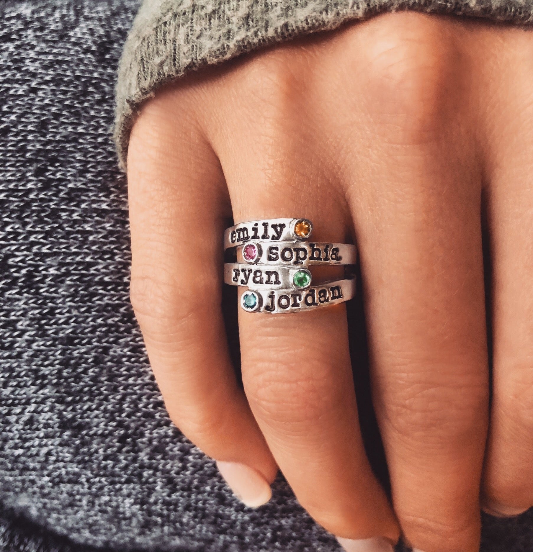 Personalised Birthstone Ring