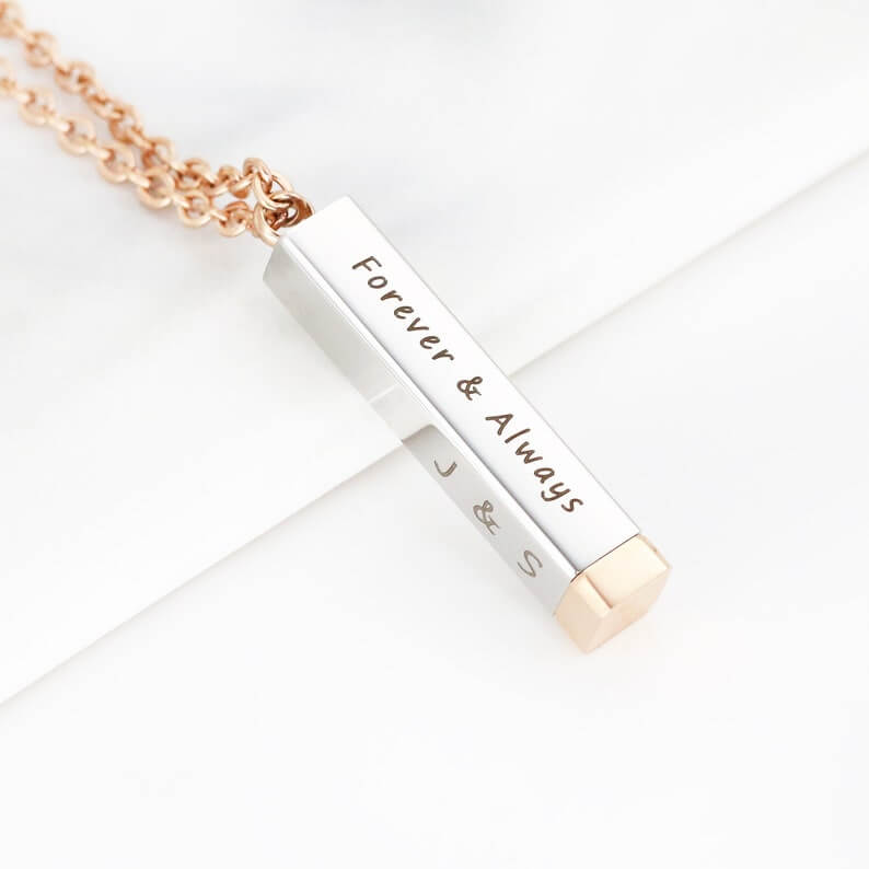 Personalized Couple Hidden Secret Necklace