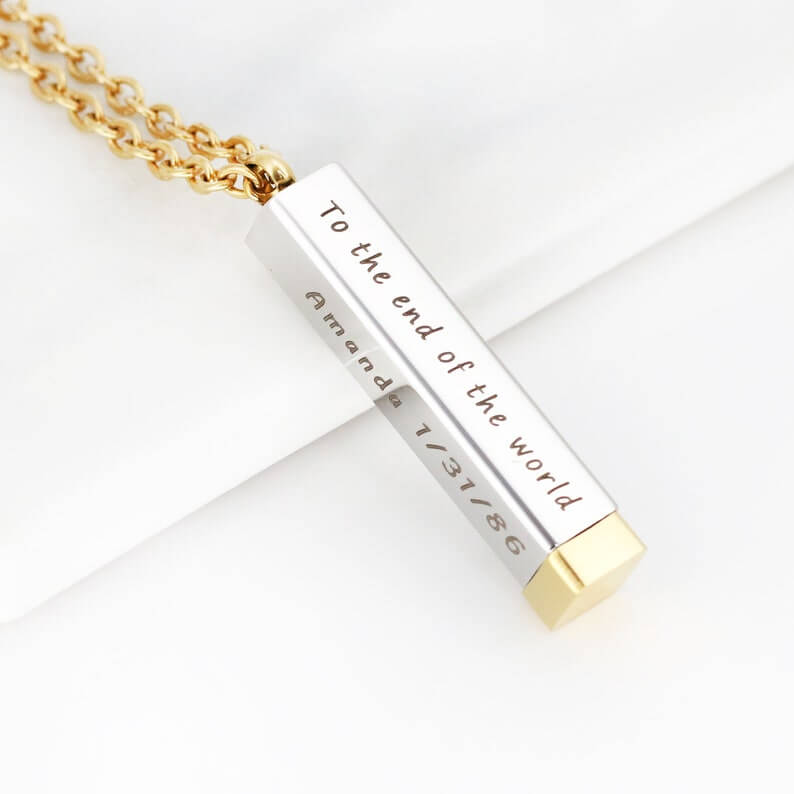 Personalized Couple Hidden Secret Necklace