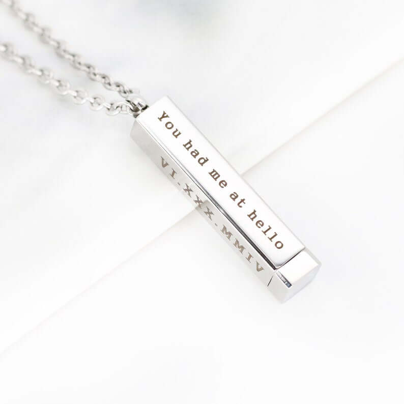 Personalized Couple Hidden Secret Necklace