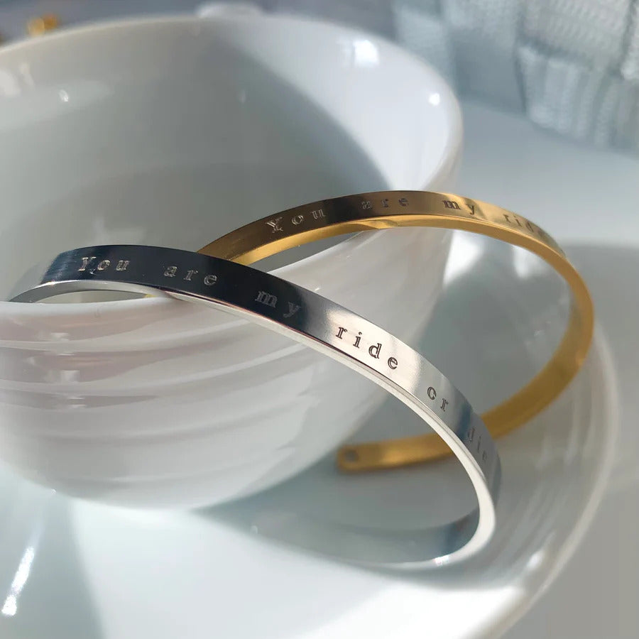 Personalized Couple Opening Bracelet