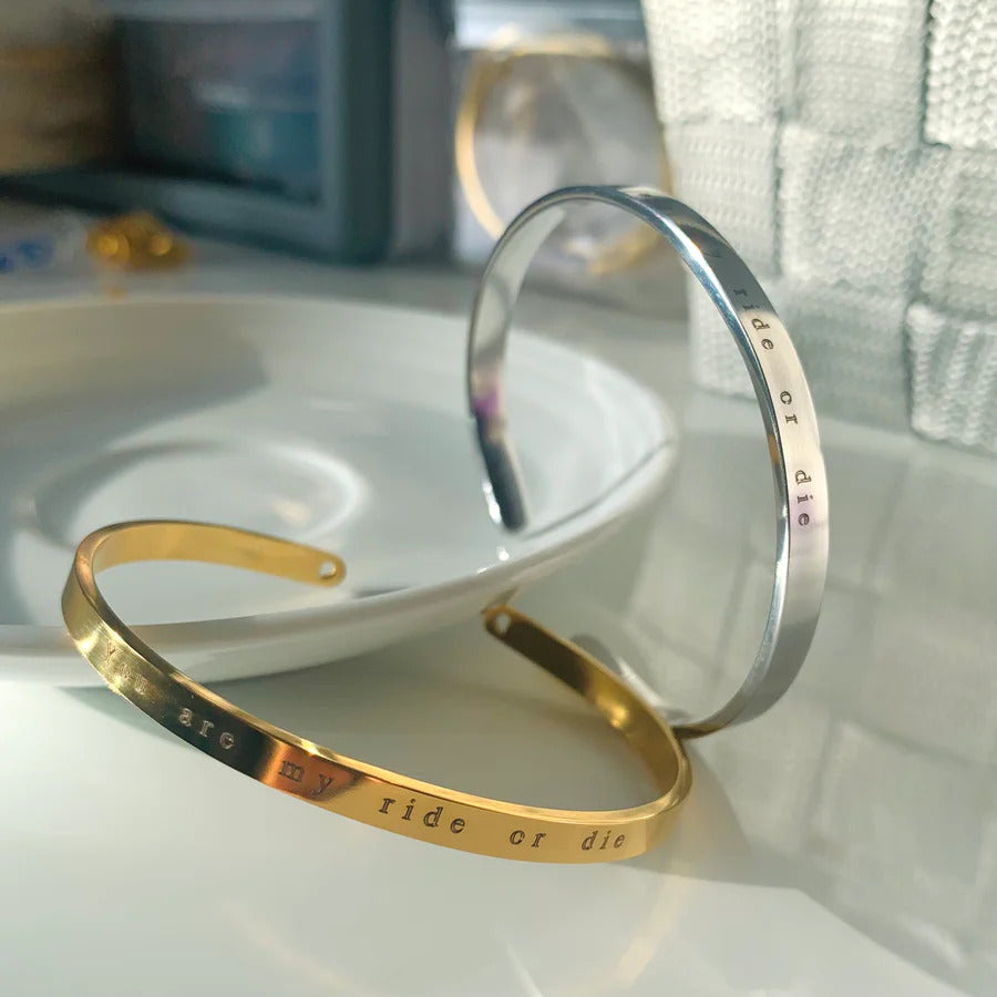 Personalized Couple Opening Bracelet