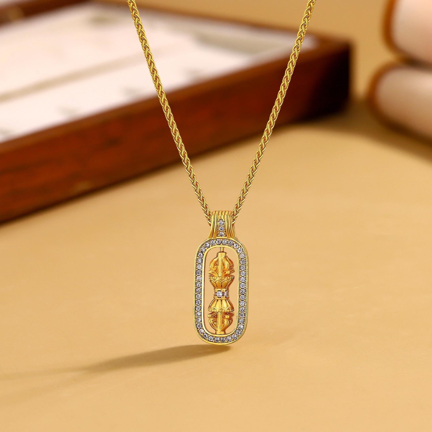 14K Gold Noble Vajra Pendant