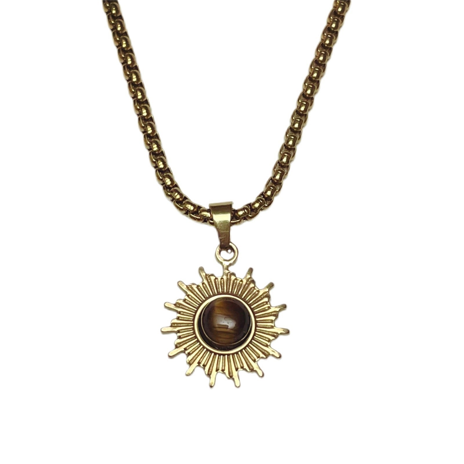 14K Gold American Style Sunflower Chain