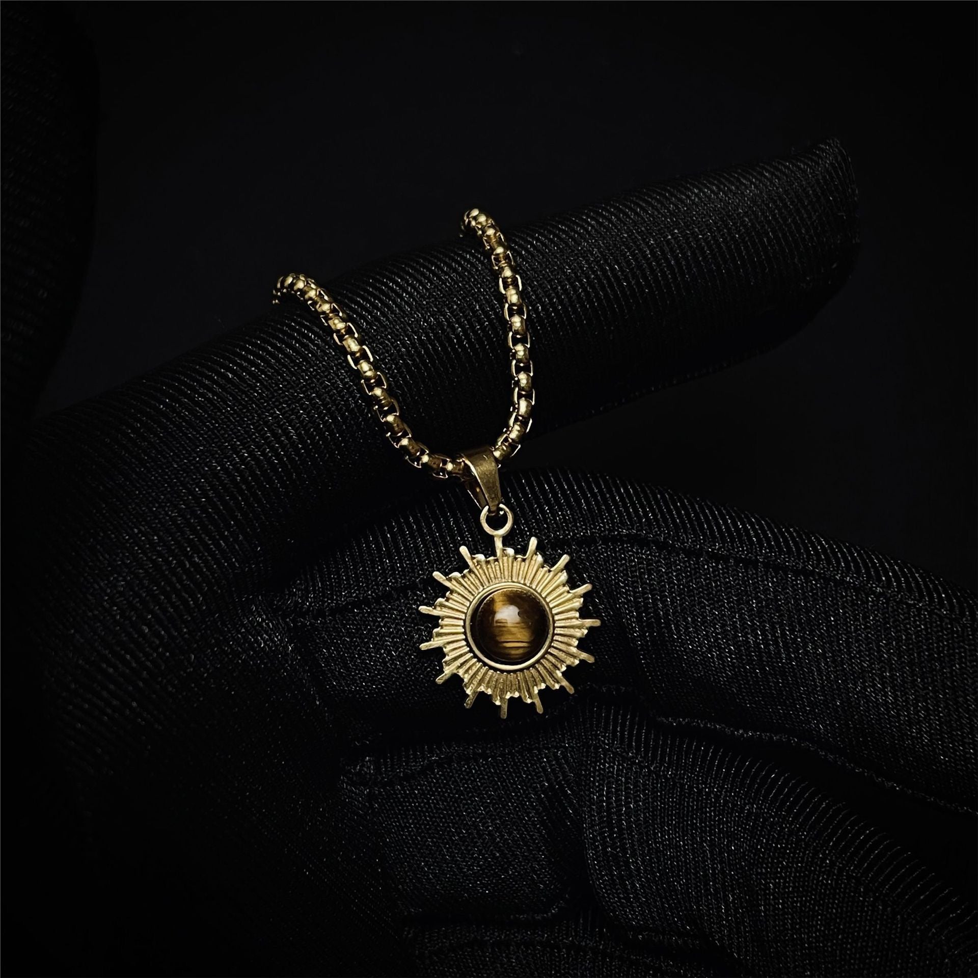 14K Gold American Style Sunflower Chain