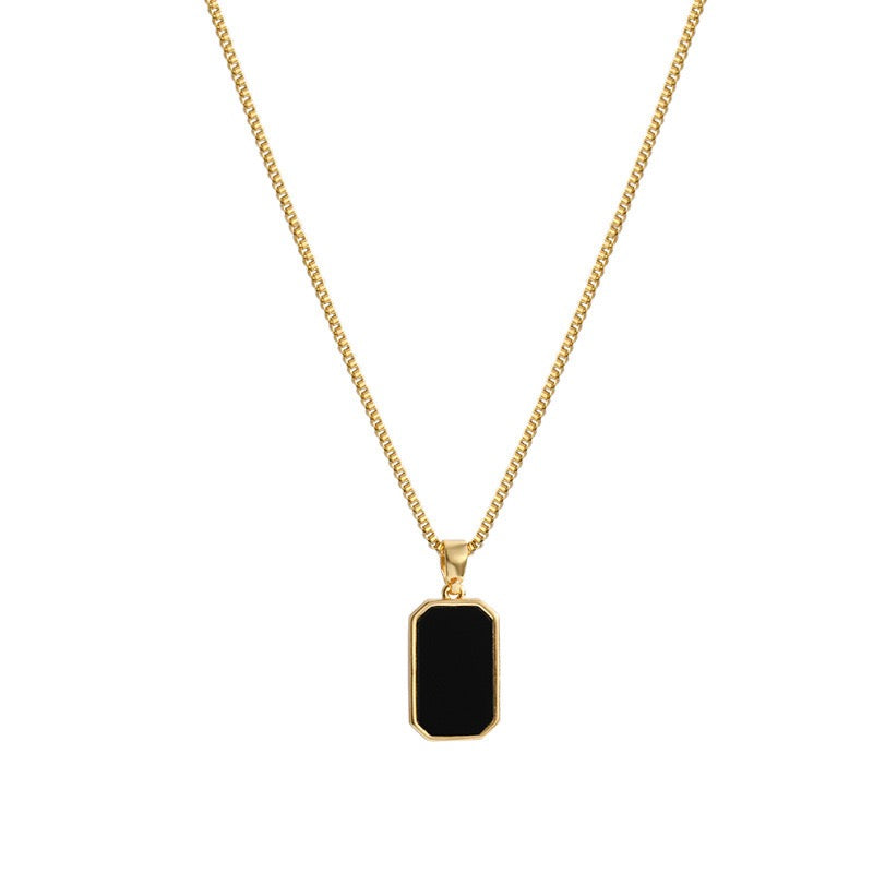 14K Gold Dark Style Tag Chain