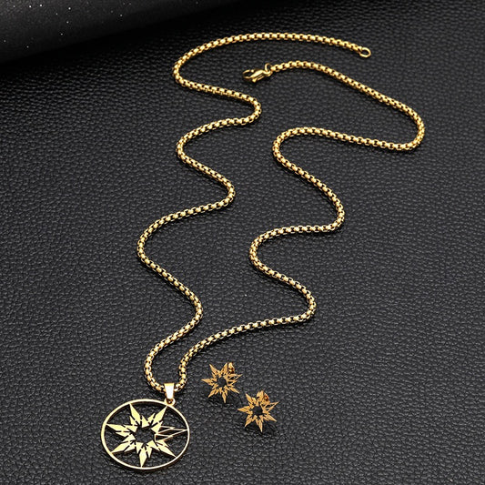 14K Gold Street Hexagram Necklace