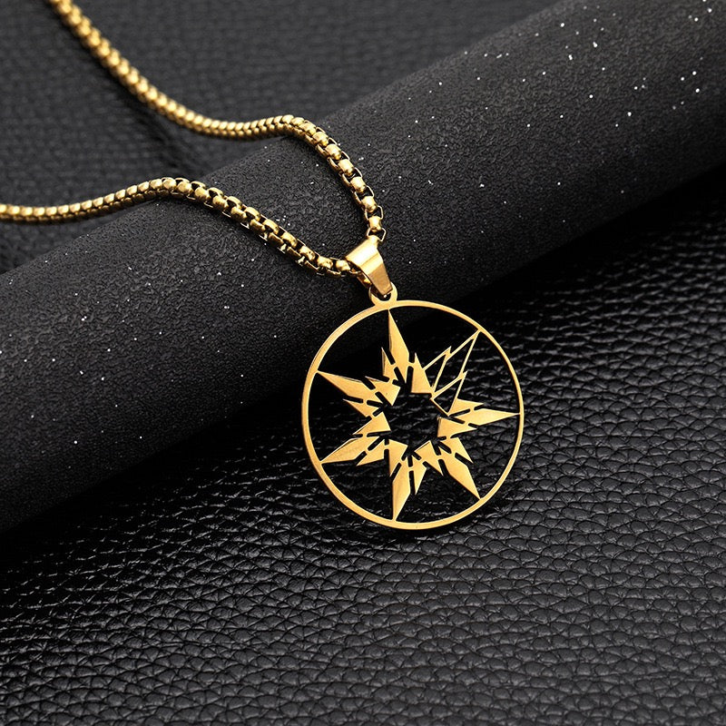14K Gold Street Hexagram Necklace