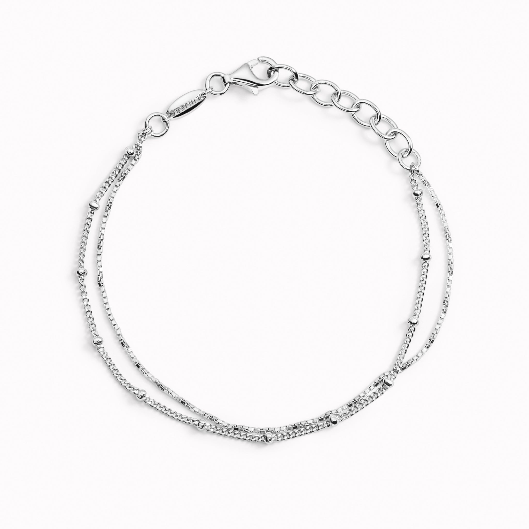 Double Chain Bracelet Silver - Kjersti