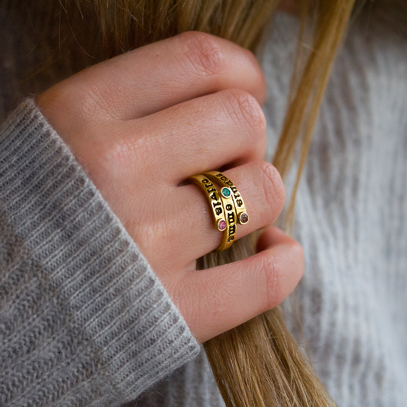 Personalised Birthstone Ring