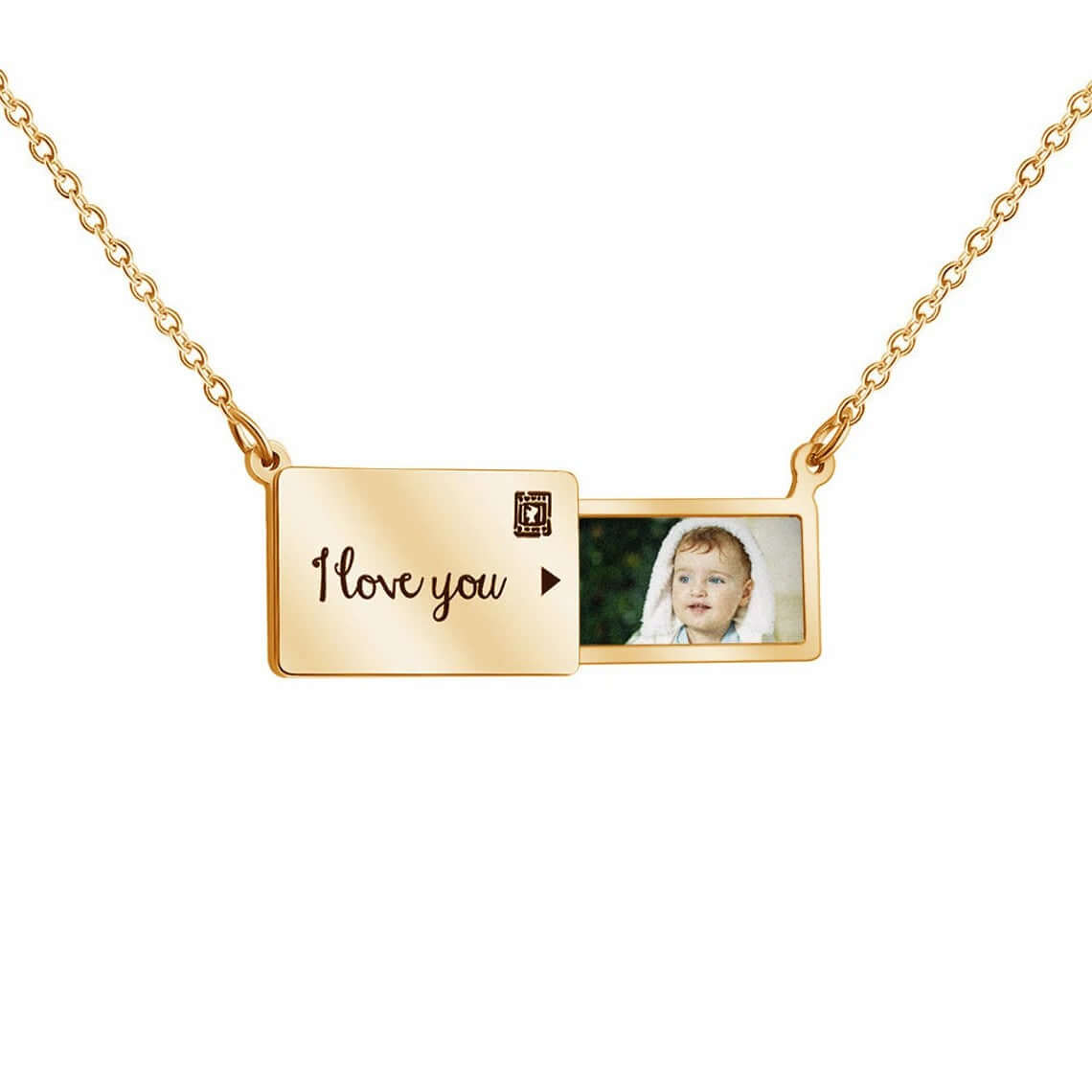 Personalized Photo Envelope Necklace