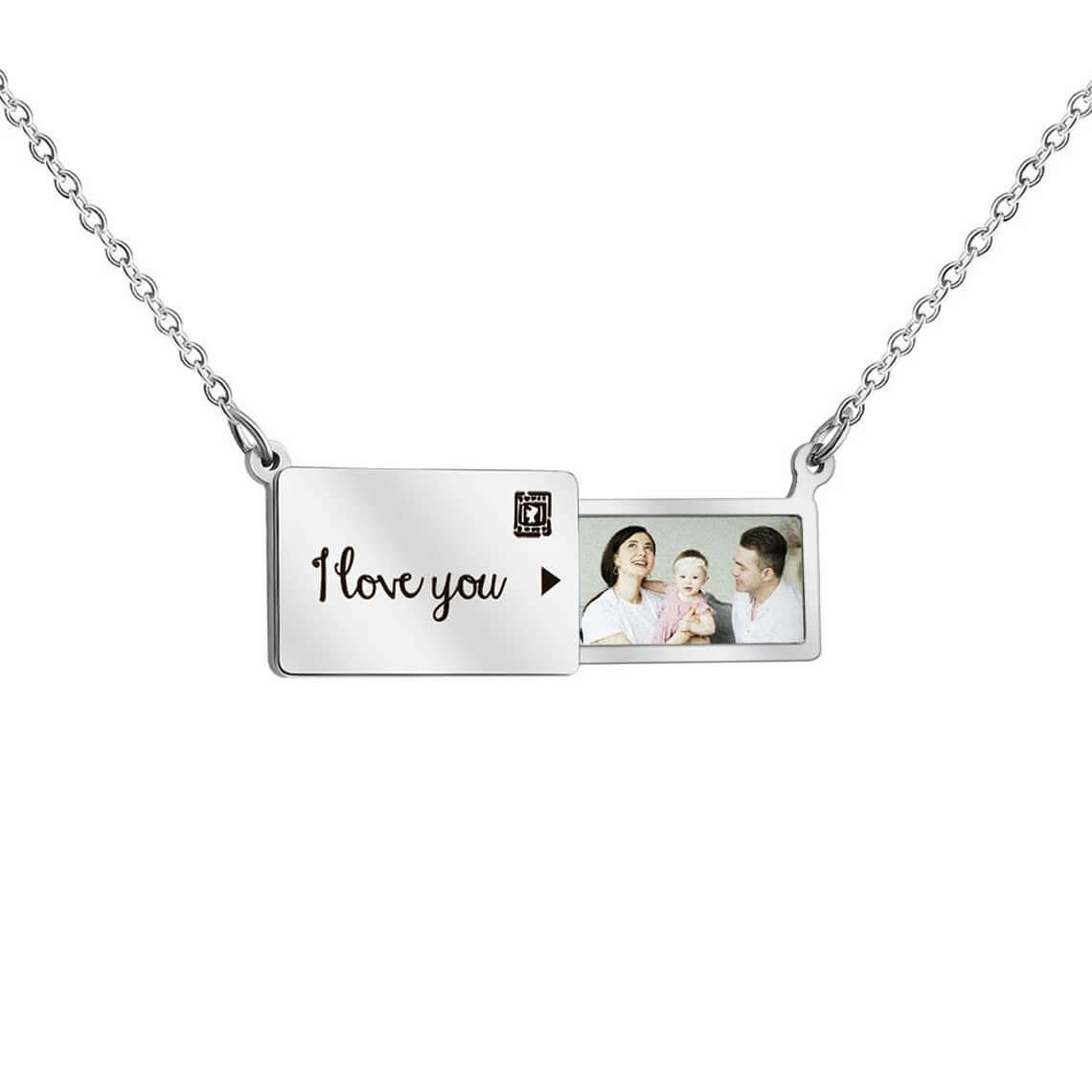 Personalized Photo Envelope Necklace