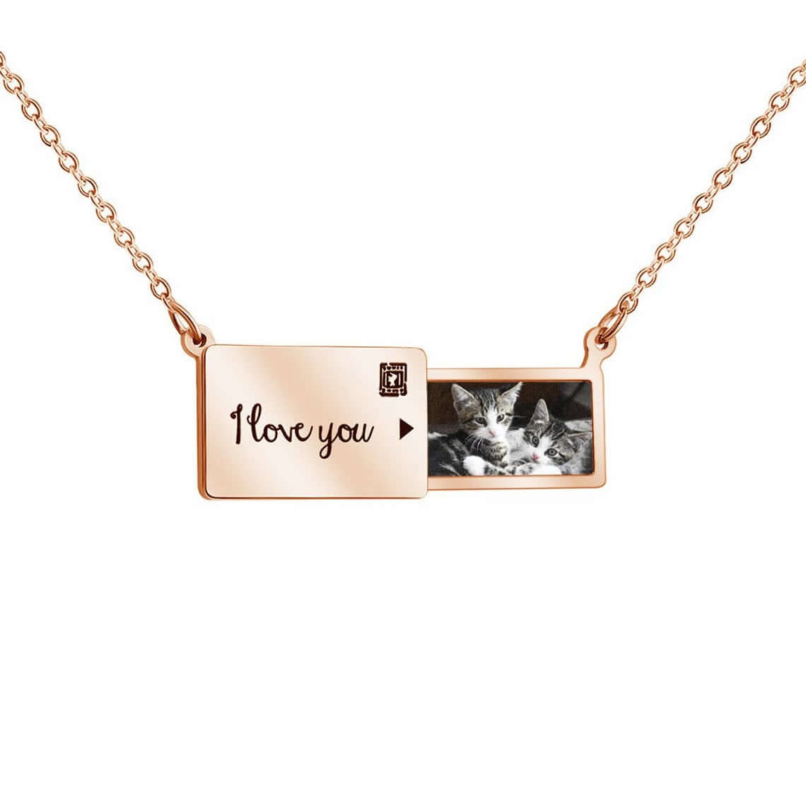 Personalized Photo Envelope Necklace