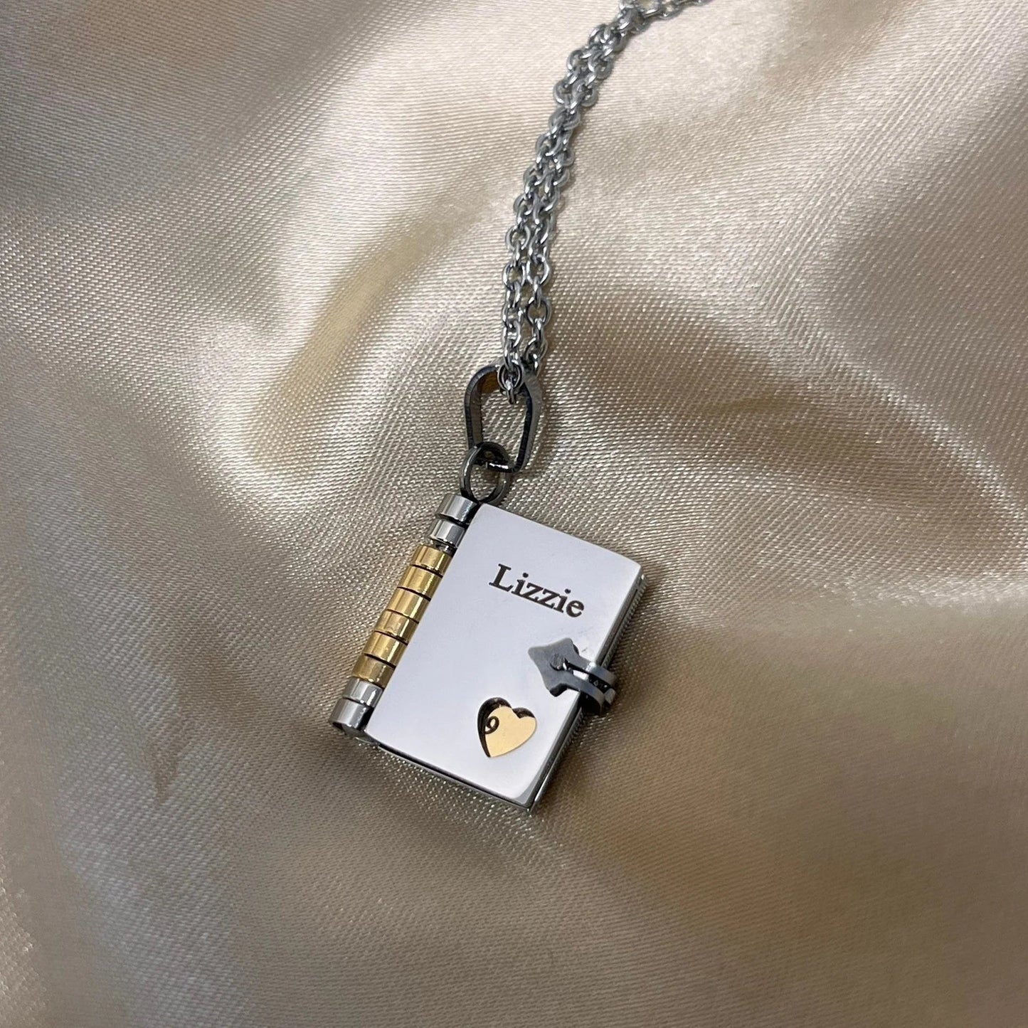 Personalized Book Necklace