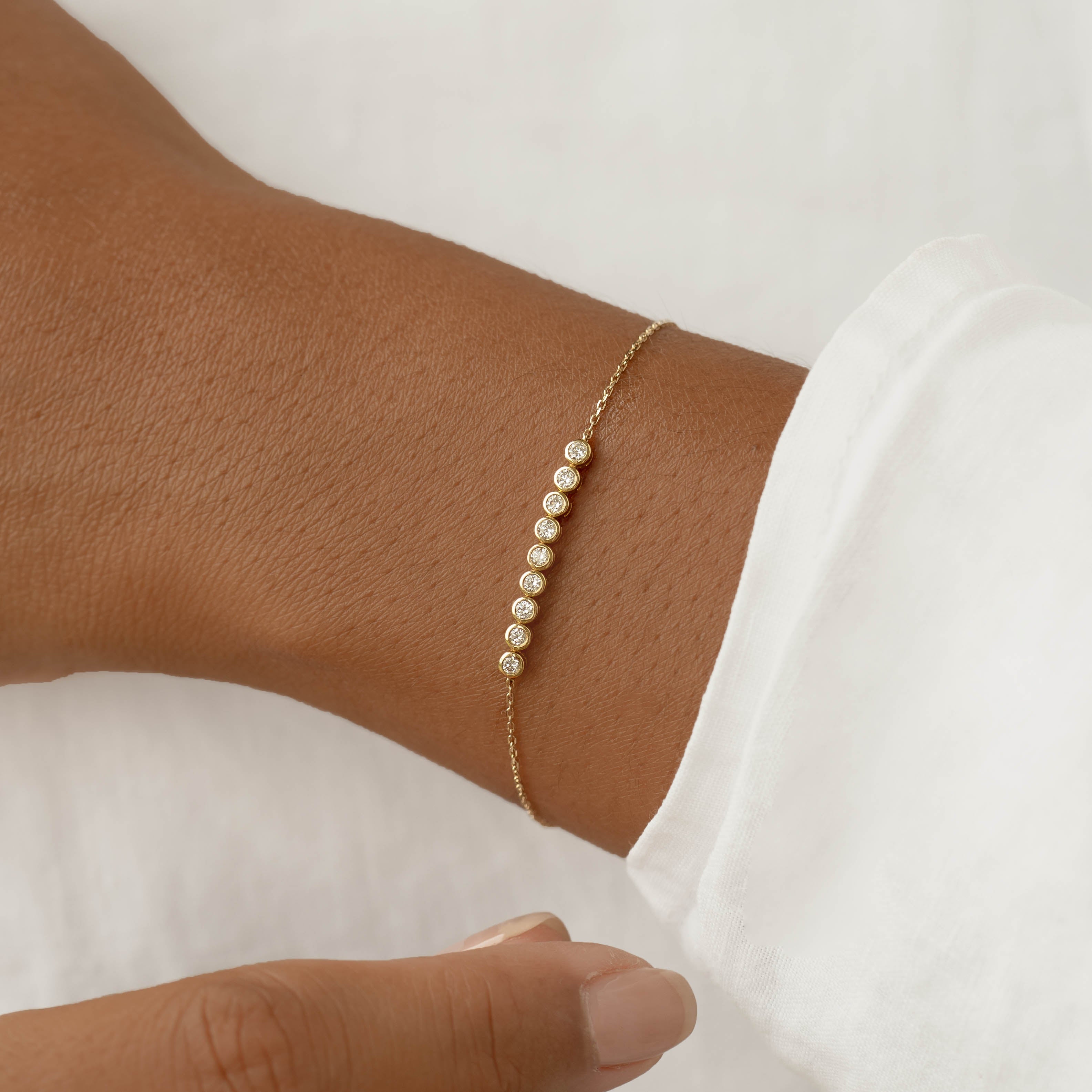 Diamond Bracelet 14k Gold - Maelie