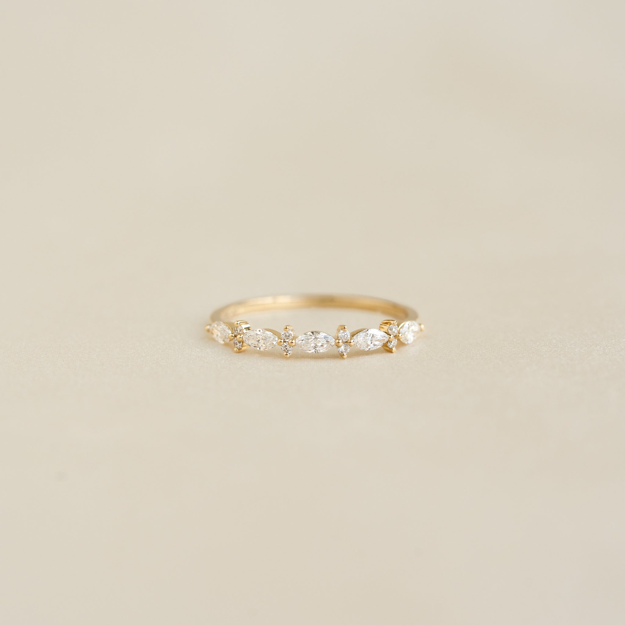 Marquise and Round Diamond Ring - Aurelia