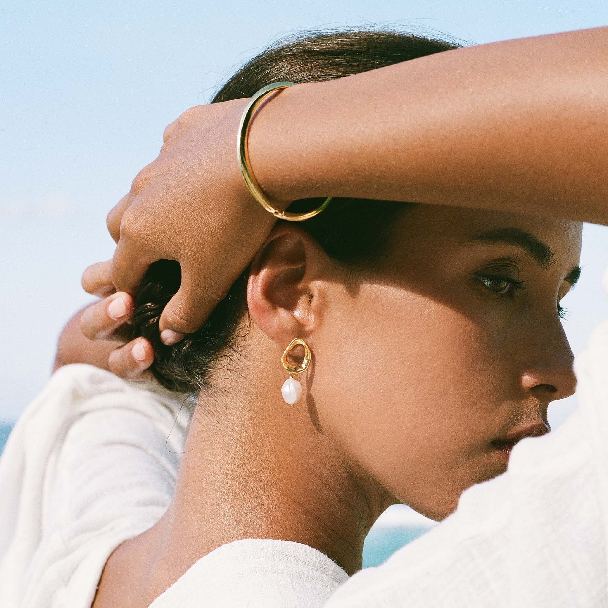 Gold Organic Bangle S - Aelia