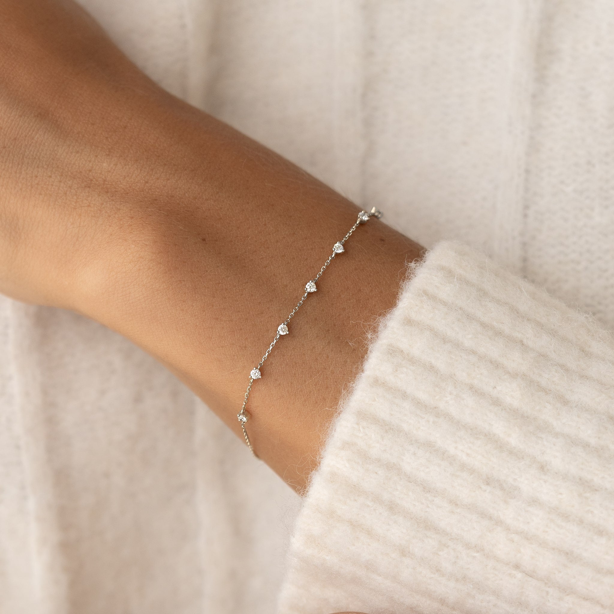 Diamond Bracelet White Gold - Lyra
