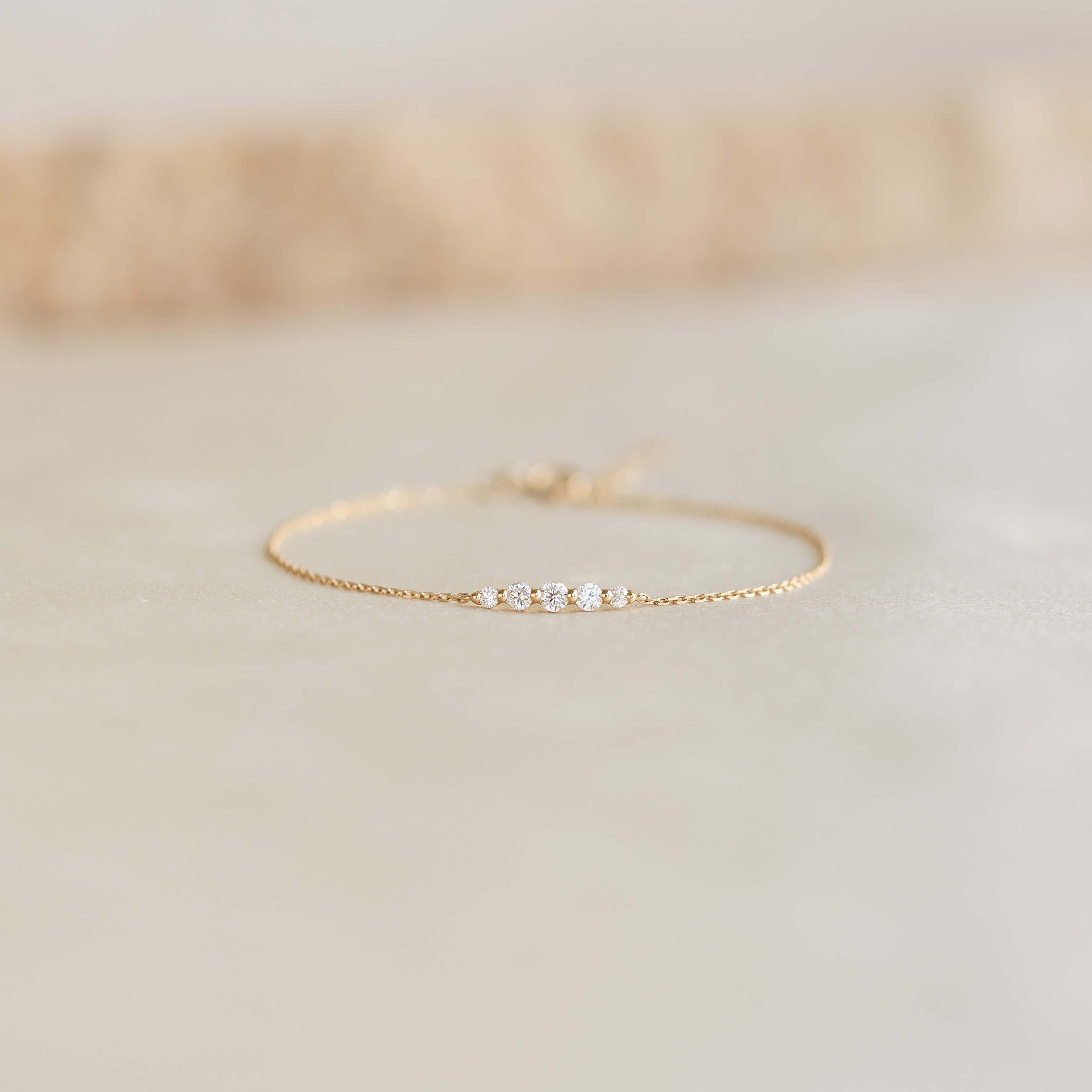 Graduated Diamond Bracelet 14k Gold - Tamsin